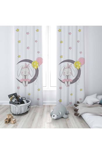 instababyrooms Children's Room Digital Printed 135x260cm Single Wing Background Curtain Model 00007