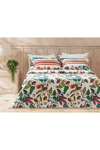 English Home Exotic Garden Printed Single Pike 150x220 Cm Dark Green