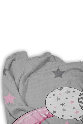HOMESSA Cute Elephant Patterned Single Pique Pillow Case