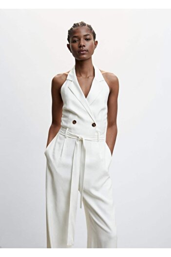 MANGO Woman Backless Halter Neck Jumpsuit