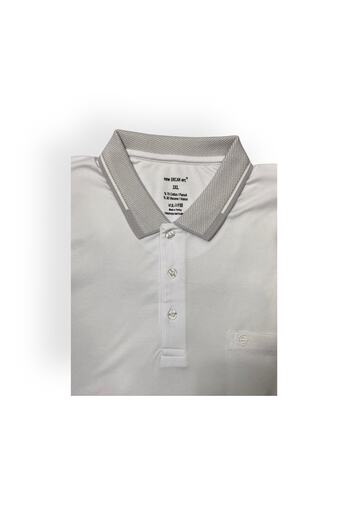 Sadık Collection Ercan Ανδρικό μπλουζάκι με κοντό μανίκι με λαιμόκοψη μεγάλου μεγέθους με λευκή τσέπη 0170