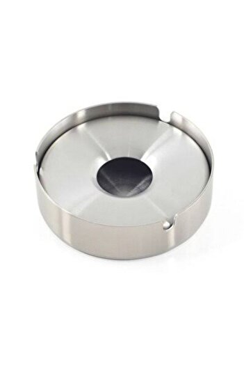 ÖZBURAK Stainless Steel Ash Plate Ashtray with Lid No:1