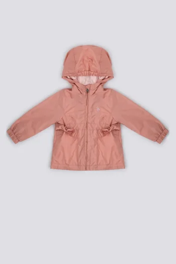 U.S. Polo Assn. U.S. Polo Assn Light Shades Salmon Baby Girl Raincoat
