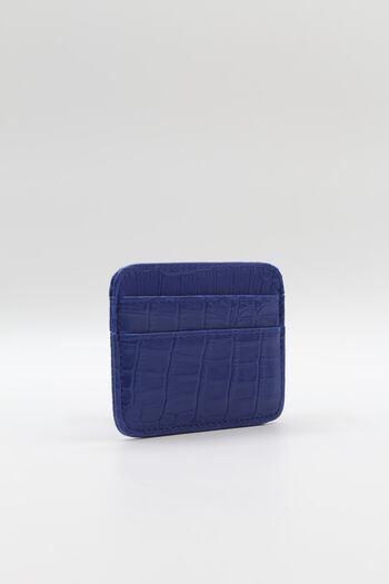 NOTHING Women's Sax Blue Crocodile Patterned Card Holder Mini