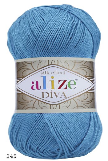 Alize Turquoise Blue Diva 245 (Pack of 5)