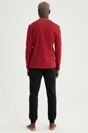 DeFacto Erkek Slim Fit Basic Pamuklu Pijama Takım T9027AZ21SPBR114