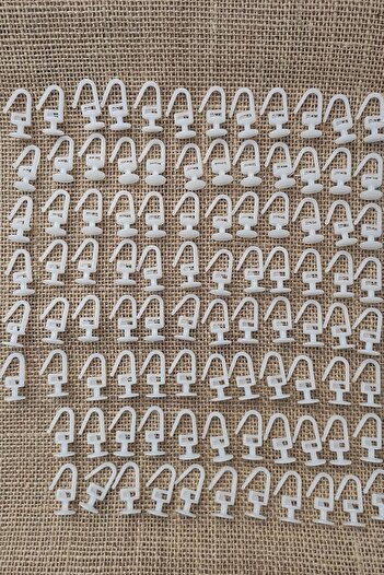 platin hediyelik 50 Pieces of Clip-On Cornice Curtain Button Hanger Bracket Holder