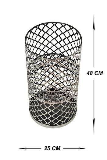 VENON Güven Chandelier Multi-Purpose Basket (250X480) Black Silver Patina