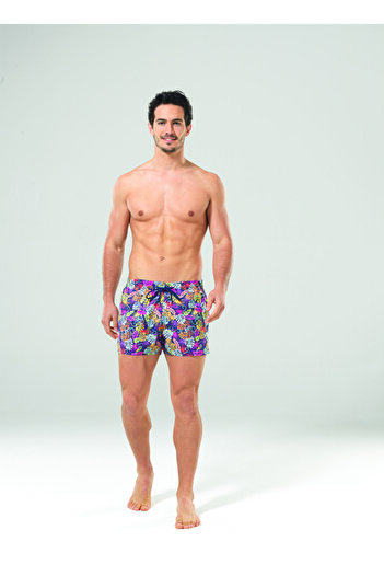 Blackspade Men's Shorts Swimsuit 8801 - Leaf Printed