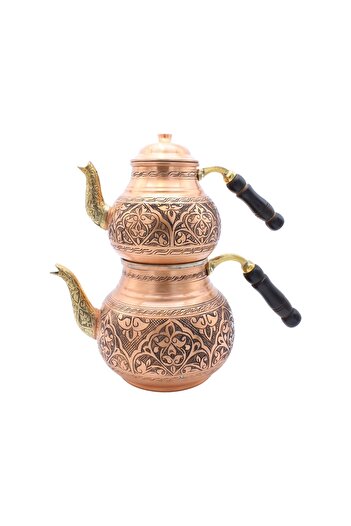 ANTEPSEPETİ Bakır Nakışlı Çaydanlık