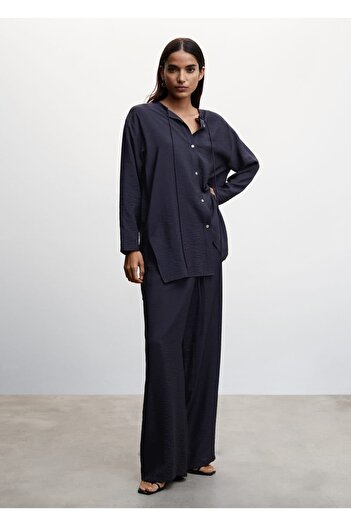MANGO Woman Satin Lace Blouse