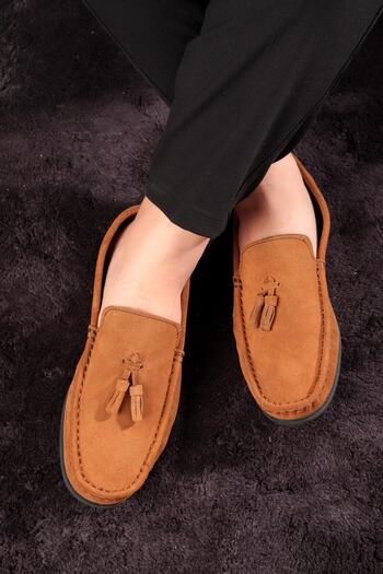 Ducavelli Fransen Genuine Leather Men's Casual Shoes, Loafer Shoes, Light Shoes, Tassel Loaf