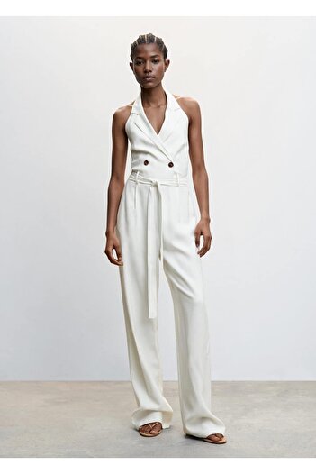 MANGO Woman Backless Halter Neck Jumpsuit