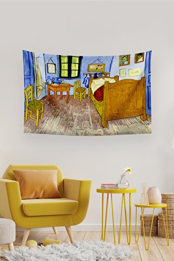 Vagonik Van Gogh Yatak Odası Duvar Örtüsü Halısı 140 X 100 Cm-70x100 Cm