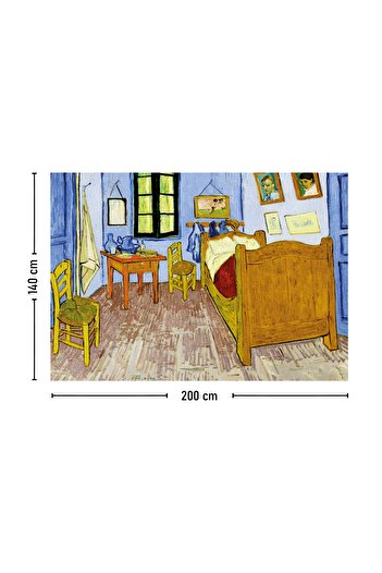 Vagonik Van Gogh Yatak Odası Duvar Örtüsü Halısı 140 X 100 Cm-70x100 Cm
