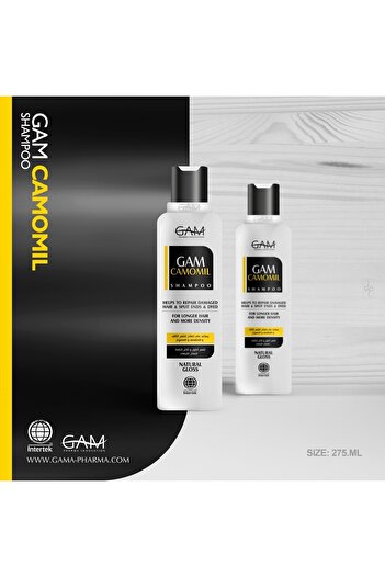 GAM Hasar Görmüş Saçlar, Kırık Saç Uçları Ve Boyalı Saçlar Için Onarıcı Şampuan, Camomil 275 ml