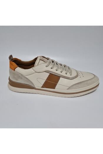 KOMCERO Soft Genuine/real Leather Daily Sneaker Casual Shoes with Bonded Suede Pieces Y1687-r176