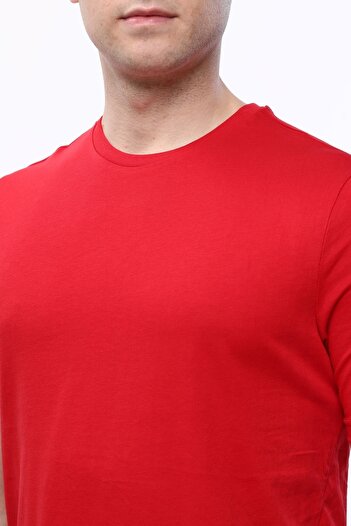 Uniprom Men's T-Shirt Crew Neck 100% Cotton Red