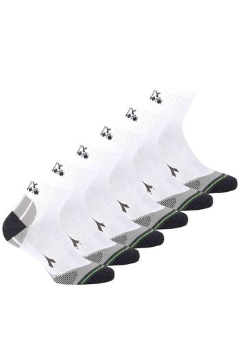 Diadora Packung mit 6 Unisex-Viertel-Sportsocken – Logo und Muster-Details