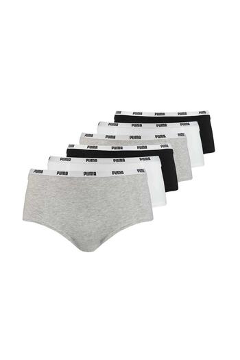 Puma Damen Mini Shorts, 6er Pack - Soft Cotton Stretch, ECOM