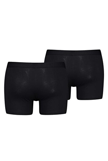 Levi's LEVI'S Herren Boxershorts – 2er-Pack solide Basic-Bio-Boxershorts, Logobund