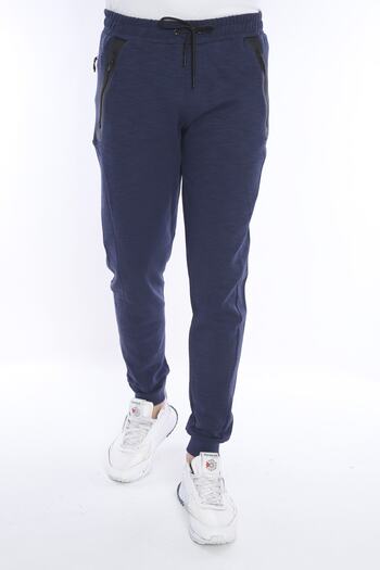 NEED LİFE Erkek Lacivert Fermuarlı Cep Slim Fit Eşofman Altı