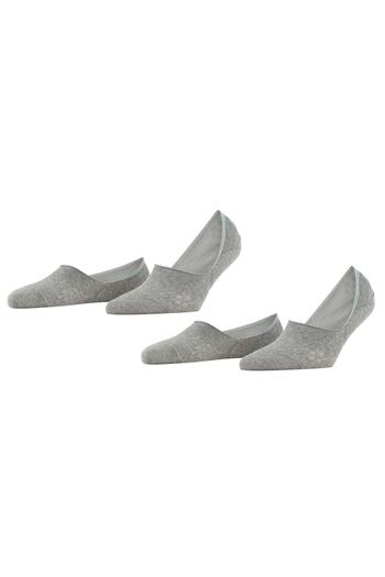 Burlington Damen Füßlinge, 2er-Pack – Everyday IN, rutschfester Absatz, einfarbig