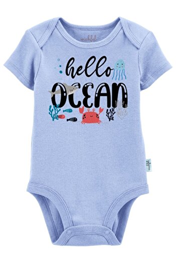 MAHFEL 100% Cotton Organic Printed Premium Snap Fastener Baby Bodysuit