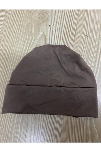 Adasea Plain Brown Hijab Swimsuit Cap