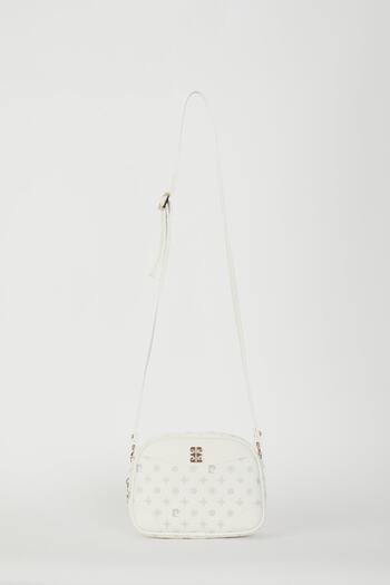Pierre Cardin White Monogram Women's Shoulder Bag 05PO22Y1534