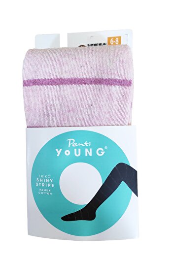 Penti Girl's Shiny Stripe 180 Denier Knitwear Pantyhose