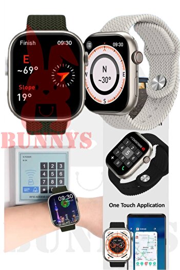 Bunnys Apple Iphone 11 Uyumlu Akıllı Saat Konuşma Özellikli Watch 9 Pro 45mm Amoled Ekran