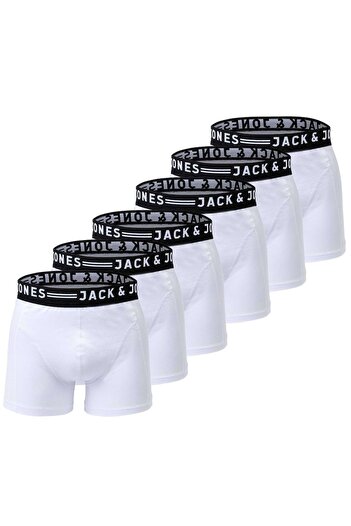 Jack & Jones JACK&JONES 6er-Pack Herren-Boxershorts – SENSE TRUNKS, Baumwoll-Stretch