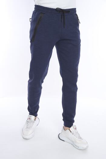 NEED LİFE Erkek Lacivert Fermuarlı Cep Slim Fit Eşofman Altı