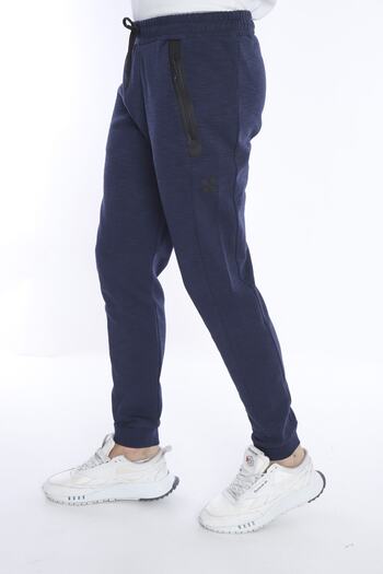 NEED LİFE Erkek Lacivert Fermuarlı Cep Slim Fit Eşofman Altı