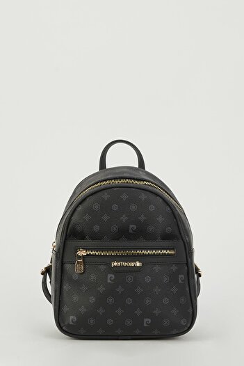 Pierre Cardin Black Monogram Women's Backpack 05PO23Y1739