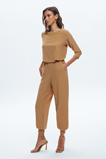 Love My Body Pantaloni cu talie elastică cu sclipici