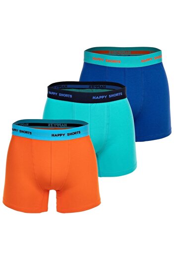 Happy Shorts Herren Boxershorts, 3er-Pack – Retro-Trikot, Logobund
