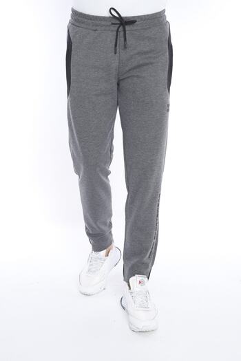 NEED LİFE Men's Gray Corded Half Cuff Slim Fit Sweatpants
