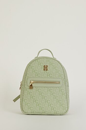 Pierre Cardin Tram Alphabet Water Green Women's Backpack 05PO22Y1541