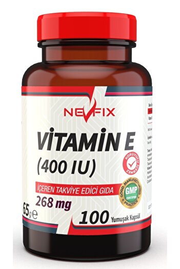 Nevfix Vitamin E 400 Iu (268 Mg) 100 Soft Capsules