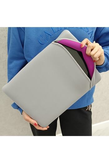 Case Club حقيبة كمبيوتر محمول مقاومة للماء من النيوبرين لجهاز iPad Macbook Pro Air باللون الرمادي مقاس 13 بوصة و15 بوصة