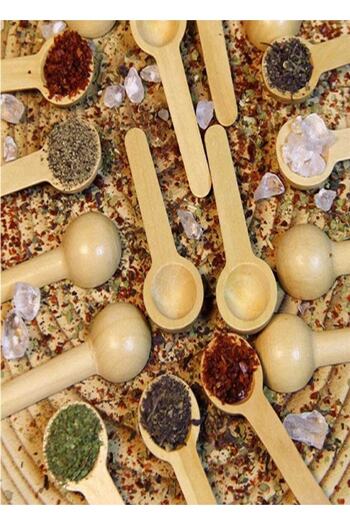 Hyd Wooden Spice Measuring Spoon 6 Pieces Wooden Mini Spoons