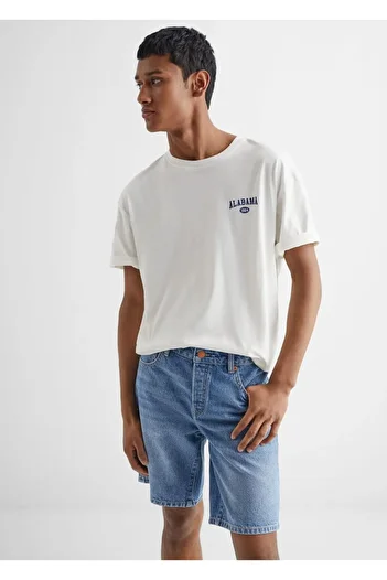 Mango Teen Βαμβακερό τζιν σορτς