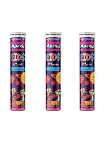 Apexis Apexis Kids - 3 Pack Vitamin 22 Effervescent Tablets