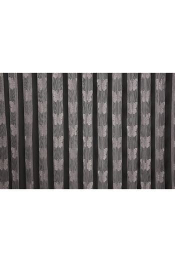 AKÇA TEKSTİL Butterfly Model Gray Color Rope Curtain Ready-made Buttons Sewn Rope Curtain 300*270 cm