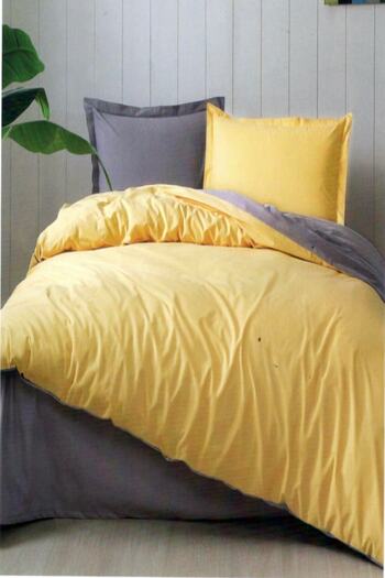 Özdilek Single Duvet Cover Set Colormix Mustard Anthracite