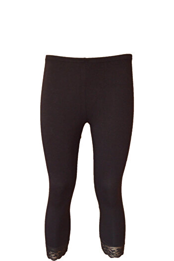 Malabadi Brown 189 Women's Lace Capri Tights