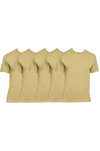 askerpaketi Military New Khaki Undershirt 5 Pieces Half Sleeve Military Undershirt New Khaki Tsk Approved Underwear