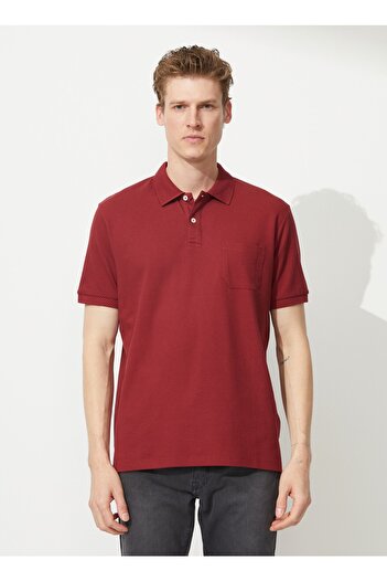 ALTINYILDIZ CLASSICS Polo Neck Claret Red Men's T-shirt 4a9000000002